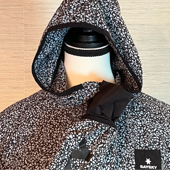 Saysky Terazzo Pace Jacket Hoodie Windbreaker Running Woman’s Size M Zip Up - Picture 5 of 12